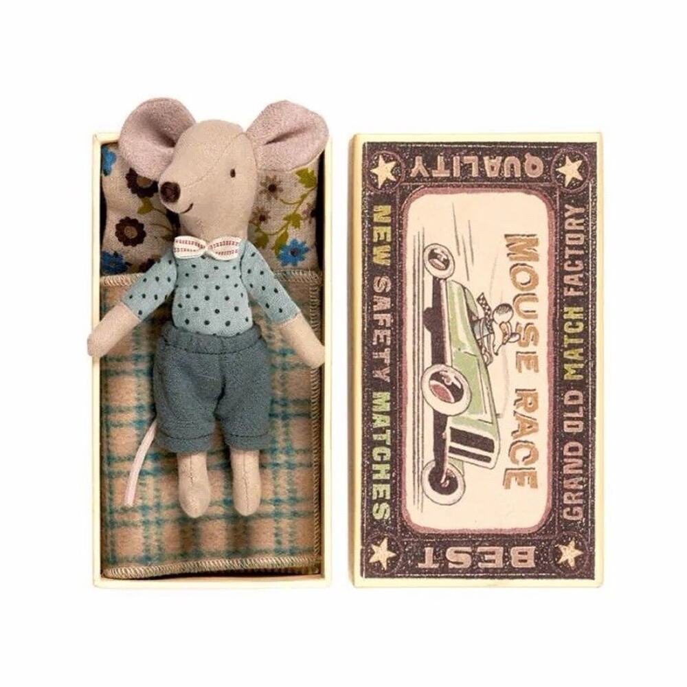 Maileg Spring Big Brother Mouse in Matchbox RARE Brand New In Box!